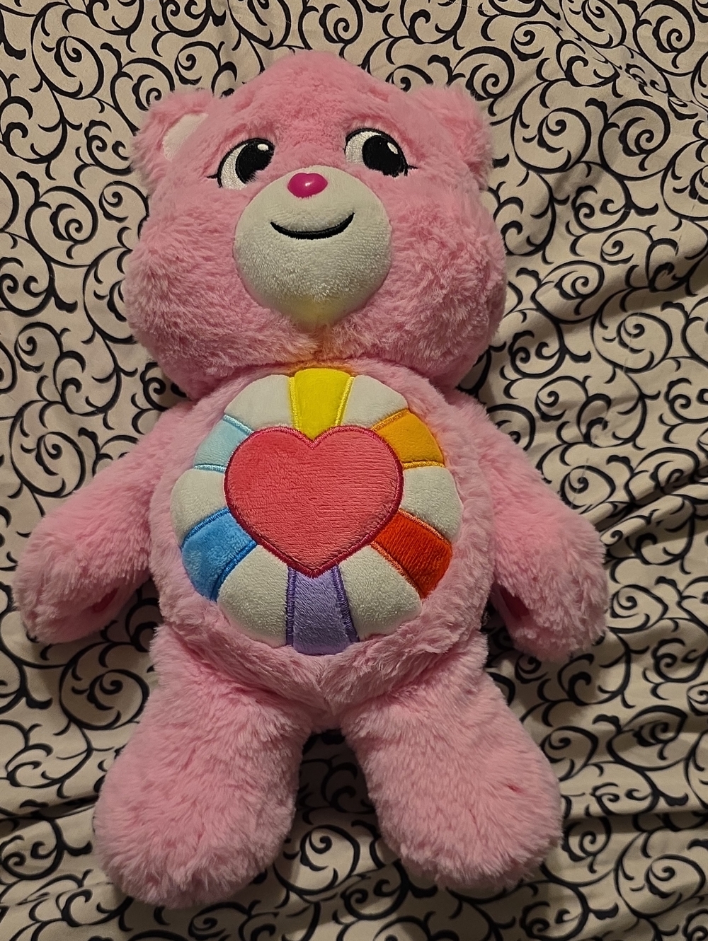 Care Bears Hopeful Heart 14" Pink Plush with Rainbow Heart Belly Patch 2021